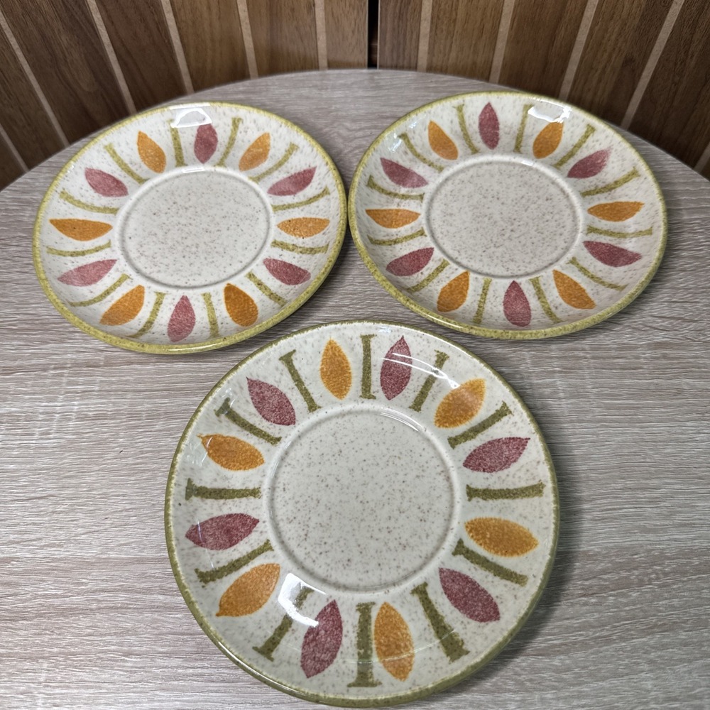 Red Wing Pepe Vintage Saucers 6 1/8" Diameter Lot 3 MCM USA GROOVY #1